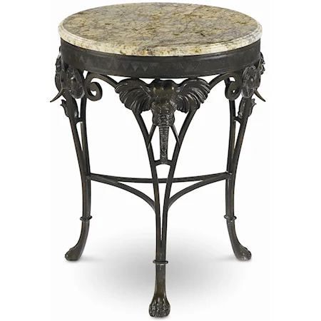 Elephant Accent Round Table